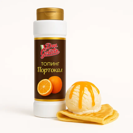 Топинг портокал за сладолед, гофрети и палачинки – Don Gelato 975 г