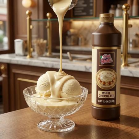 Бял шоколадов топинг за десерти и сладолед Don Gelato Premium