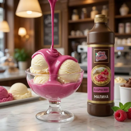 Малинов топинг за сладолед и десерти Don Gelato Premium