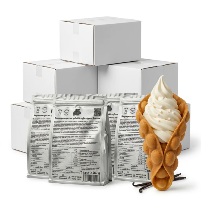 Промо пакет Bubble Waffle концентрат ванилия Don Gelato с 230 пакета и бонус количество