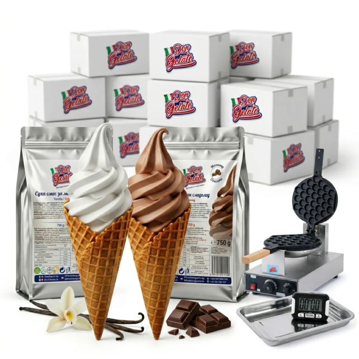 Промо пакет сладолед с мляко Don Gelato с 180 пакета и подаръци