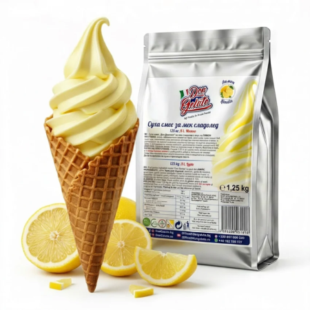 Суха смес за сладолед лимон с мляко Don Gelato