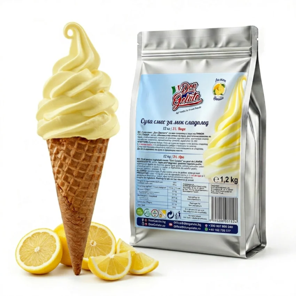 Суха смес за сладолед лимон с вода Don Gelato