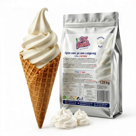 Суха смес за сметанов сладолед с мляко Don Gelato