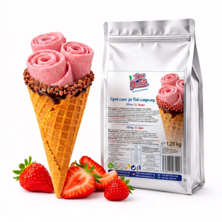 Суха смес за тайландски сладолед ягода от Don Gelato