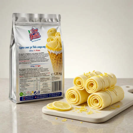 Тайландски сладолед лимон продукт и презентация Don Gelato