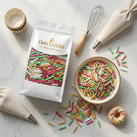Продуктова композиция с едри шарени пръчици Don Gelato