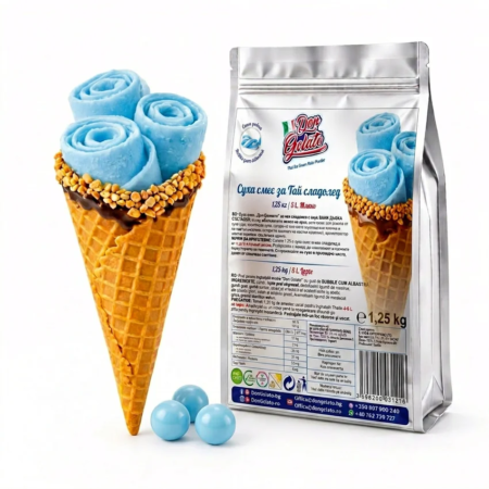 Суха смес за тайландски сладолед Синя дъвка Don Gelato с млечно син тай сладолед