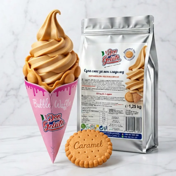 Мек сладолед карамелена бисквитка Don Gelato с карамелени бисквити