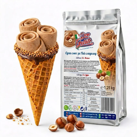 Суха смес за тайландски сладолед лешников крем Don Gelato